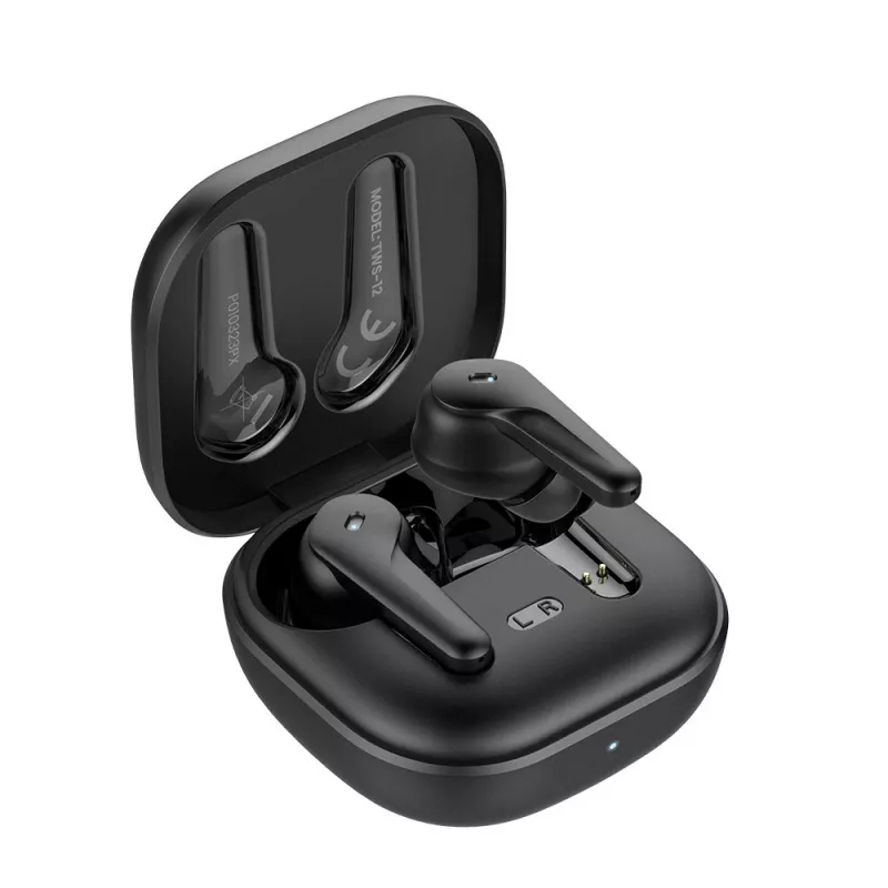 SAVIO in-ear TWS headset TWS-12, Bluetooth 5.3, built-in mic, black