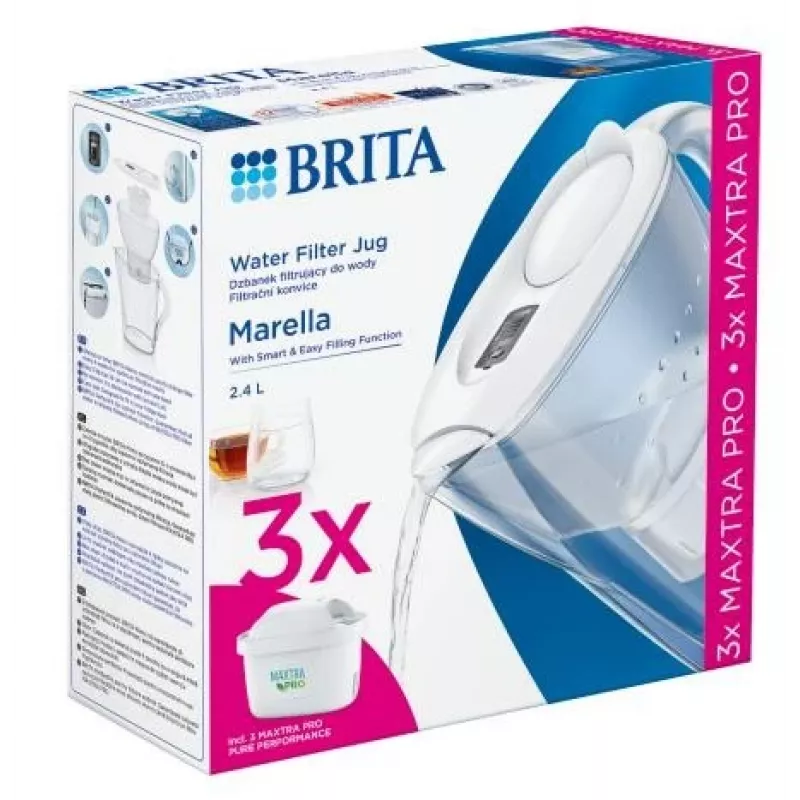 Brita Marella+3 cartridges PRO White 2.4 White