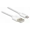 USB data and power cable DeLOCK 83000 for iPhone iPad iPod white 1 m