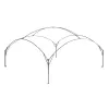 FastPitch Event Shelter XL, Pavillon Silver/dark blue, 4,5 x 4,5 Meter
