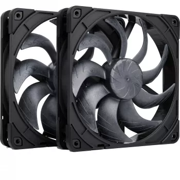 Noctua NF-A14x25 G2 PWM Sx2-PP chromax.black 140mm Dual Fan Set