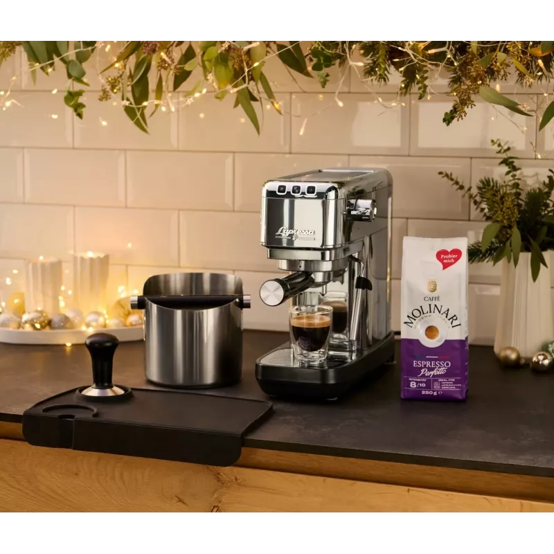 Pressure coffee machine Lapressa steel