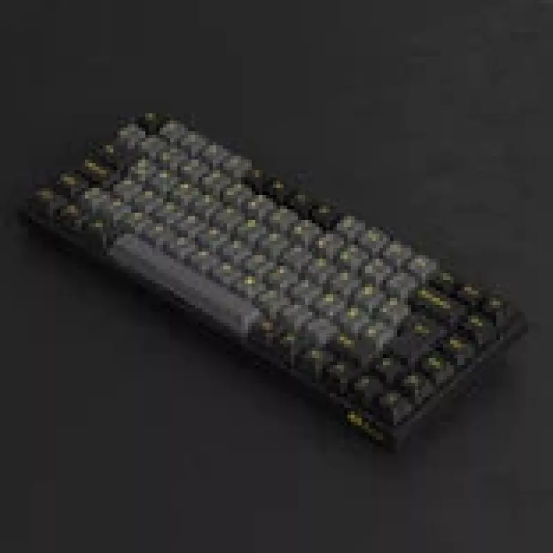 Mechanical Gaming Keyboard AKKO Black & Gold 3084B Plus, 84-key, Akko V3 Cream Yellow switches, RGB lighting