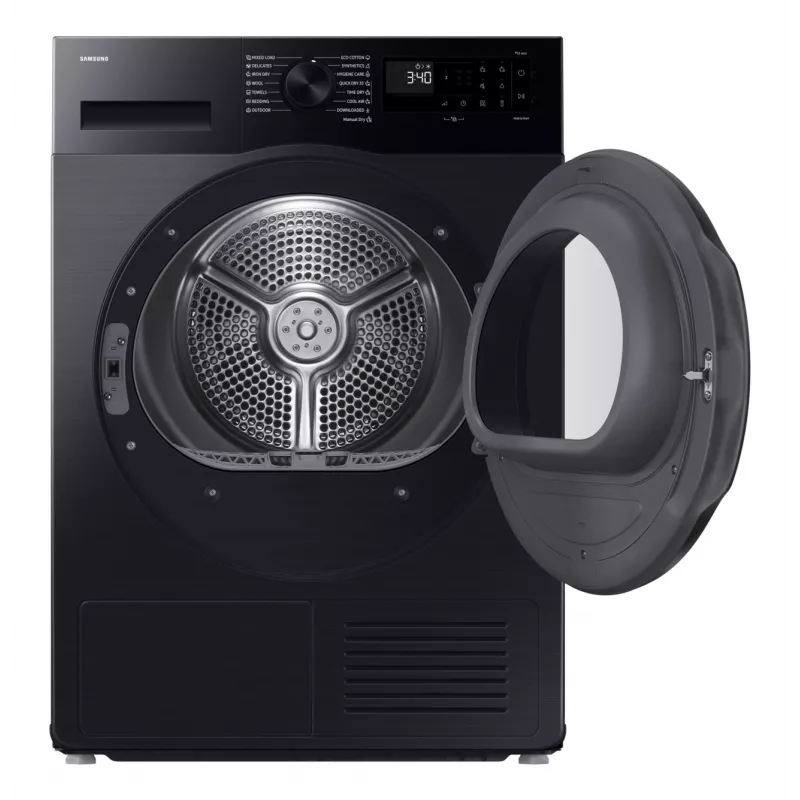 Samsung Dryer DV90DG52A0ABLE, black, SpaceMax, Higiene care, 9kg, A+++, heat pump, Black