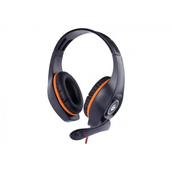 Wired gaming headset GEMBIRD GHS-05-O, circumaural, 20–20000 Hz, 2 m cable, 250 g, orange/black