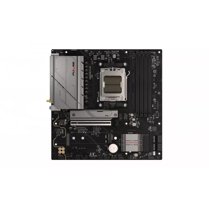 Motherboard Sapphire PULSE B850M WIFI — AMD B850 micro ATX, Socket AM5, DDR5 up to 7600 MHz, 4 DIMM, 192 GB, Wi‑Fi 6, 2.5GbE