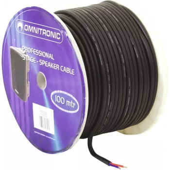 Speaker cable Omnitronic 3030021K 2x2.5 mm, 100 m, black