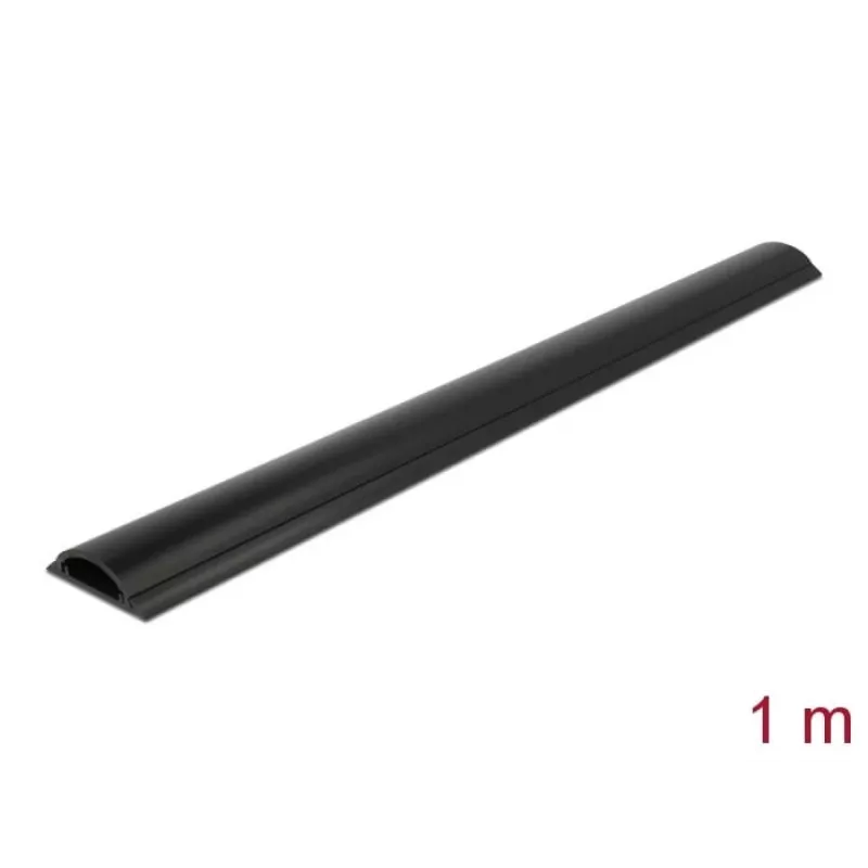 Cable Duct DeLOCK 50 x 12 mm self-adhesive black 1 m