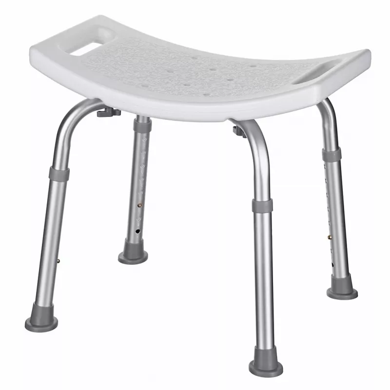 Rectangular adjustable shower stool