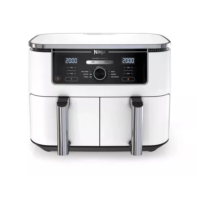 Hot air fryer Ninja AF400EU Double 9.5 L 2470 W White, rotary and touch controls