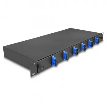 DeLOCK 19 inch Optical Fiber Splice Box 6 x SC Duplex OS2 1U