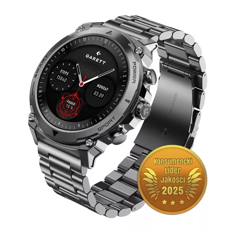 Smartwatch Garett Atom Silver Steel