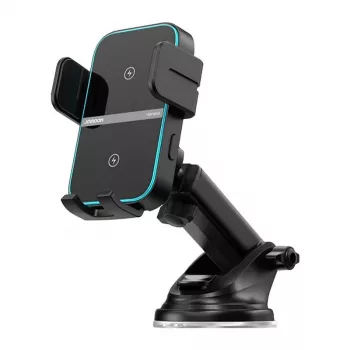 Car dashboard smartphone mount with wireless charger Wozinsky — black