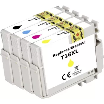 Renkforce Ink Combination-Pack replaces Epson 16XL (C13T163640) compatible Black, Cyan, Magenta, Yellow RF-I-E-16XLBKCMY4PK RF-5718868 (RF-5718868)