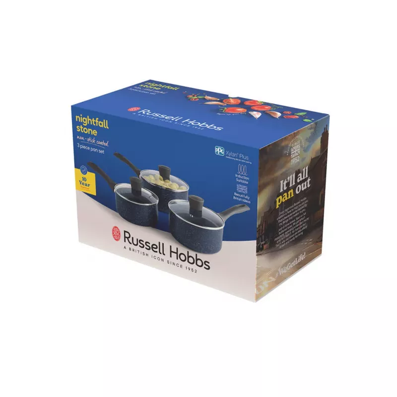 Saucepan set Russell Hobbs Nightfall Stone 3-piece 16/18/20 cm non-stick
