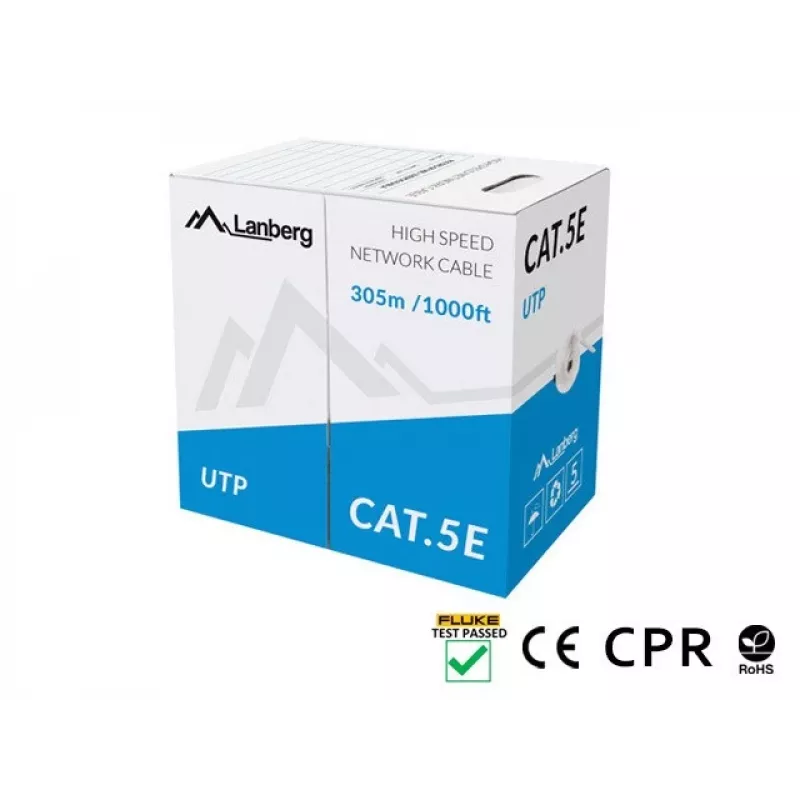 Networking cable Lanberg LCU5-11CU-0305-S U/UTP Cat5e 305 m Grey