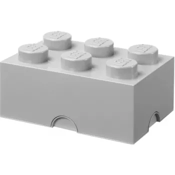 Storage box Room Copenhagen LEGO Storage Brick 6, grey – stackable toy and accessory organizer
