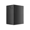 Lanberg WF01-6415-10B Wall-Mounted Rack Cabinet 19 inch 15U 600x450mm Black with Glass Door