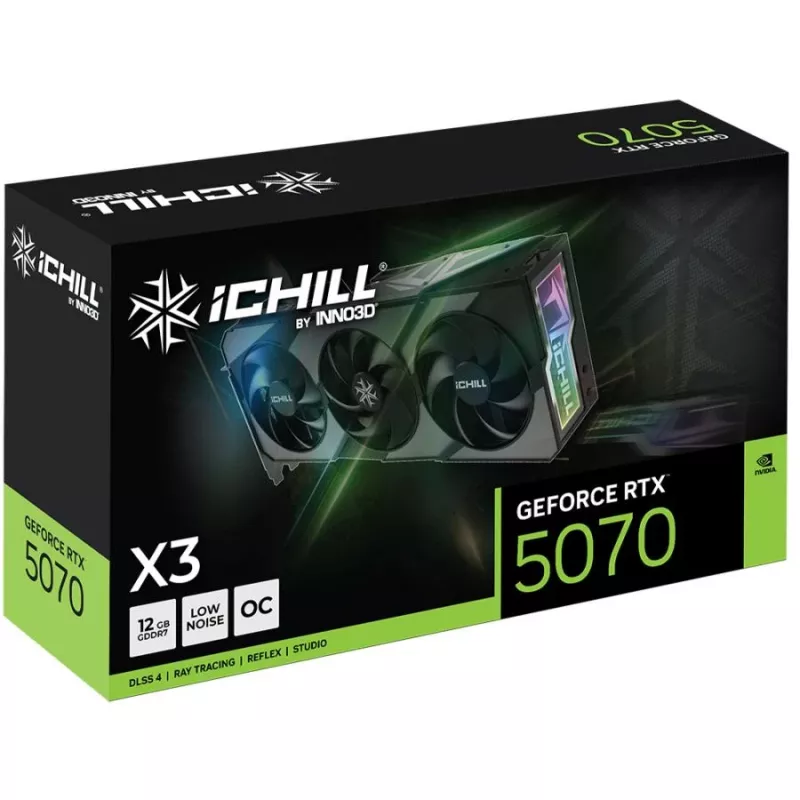 Graphics Card Inno3D GeForce RTX 5070 Ti 16 GB GDDR7, PCIe 5.0, 256-bit, 334 mm, 3xDP/1xHDMI