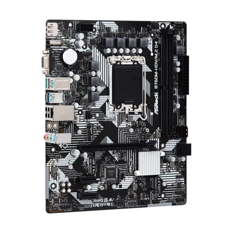 ASRock B760M-HDV/M.2 D4 DDR4 LGA 1700 Micro-ATX Motherboard
