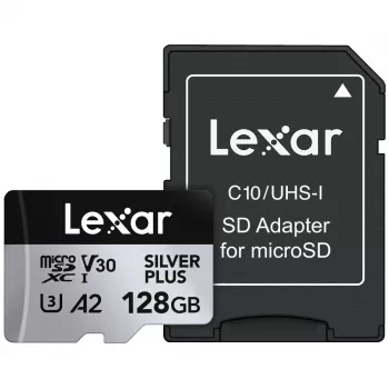 Flash Memory Lexar 128GB UHS-I MicroSDXC Professional SILVER PLUS