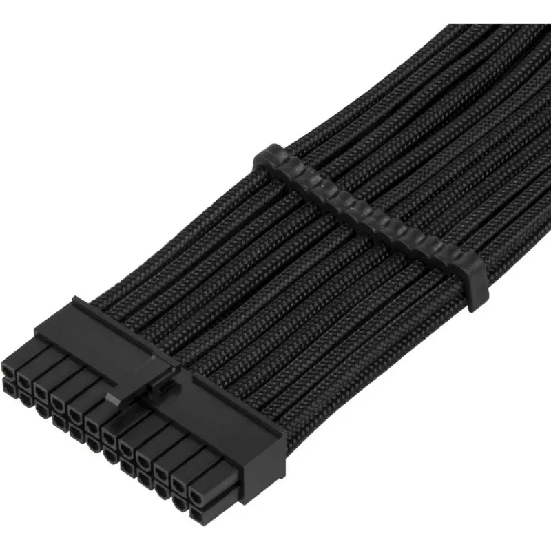 SilverStone PP07E - Power Extension Cable - ATX, 24-pin (W) to ATX, 24-pin (M) - 30 cm - Black