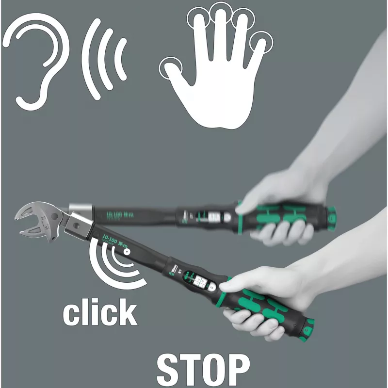 Torque wrench Wera Click-Torque X 7 with Black-Green handle, square drive insert 14x18 mm