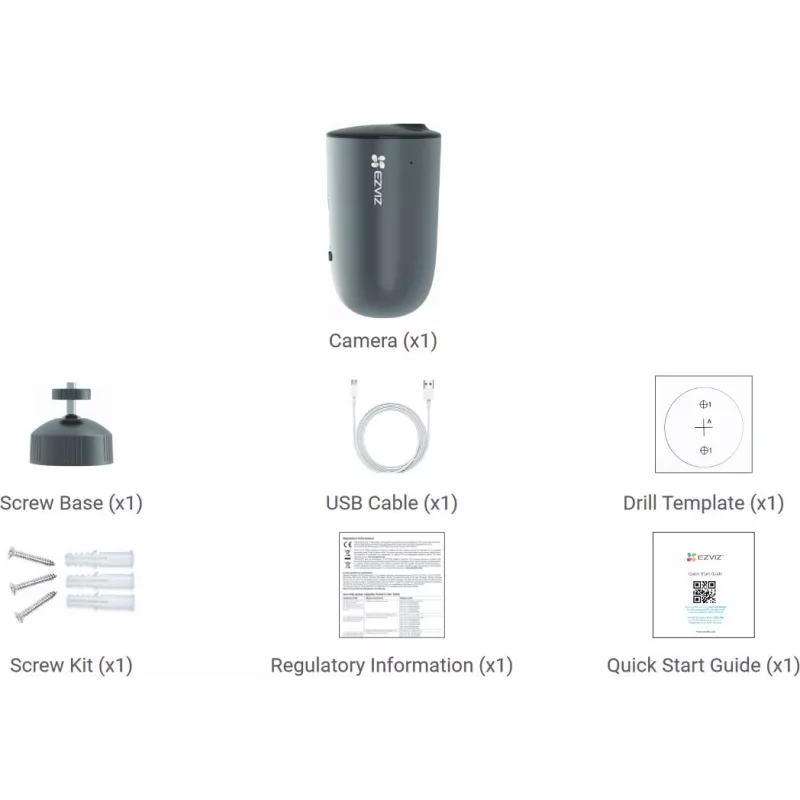 IP security camera EZVIZ EB3 Bullet 2304 x 1296 pixels