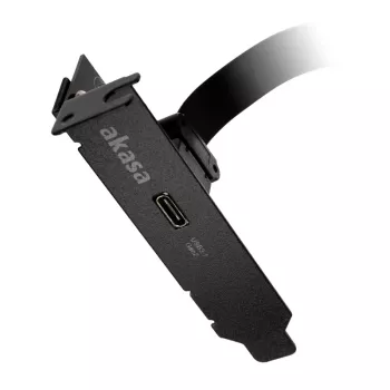 Akasa Low Profile PCI Bracket Adapter USB 3.1 Type C - black - Adapter - Digital/Data
