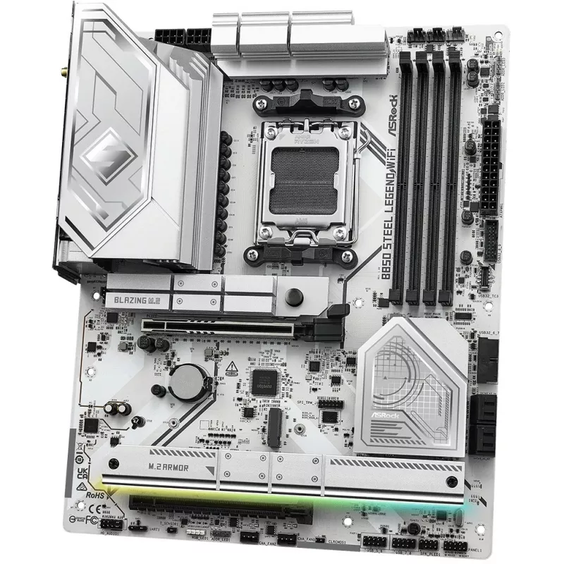 Motherboard ASROCK B850 Steel Legend WiFi ATX — AMD B850, Socket AM5, DDR5, 4x DIMM, 4x M.2, Wi‑Fi 7, 2.5Gb LAN
