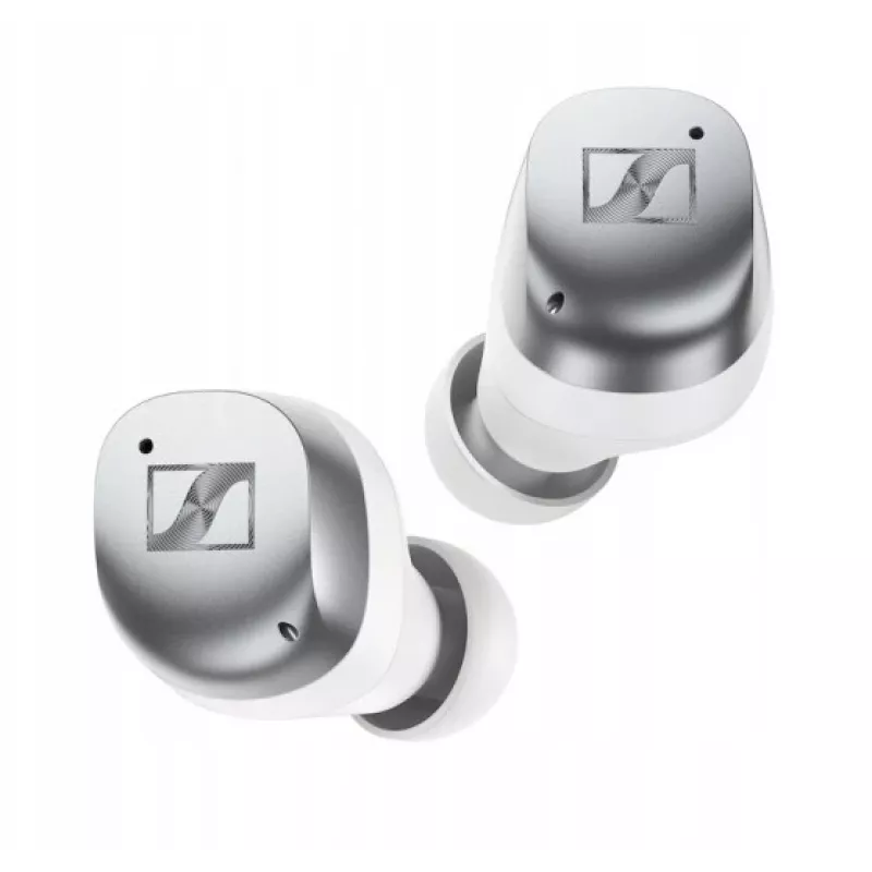 SENNHEISER Momentum MTW4 Wireless Bluetooth Noise-Cancelling Sports Earbuds - White & Silver