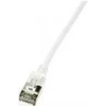 LogiLink Ultraflex SlimLine - Patch-Cable - RJ-45 (M) to RJ-45 (M) - 0.5 m - 3.8 mm - shielded PIMF - CAT 6a - Shielded, Halogen-Free, Moulded - White, RAL 9010