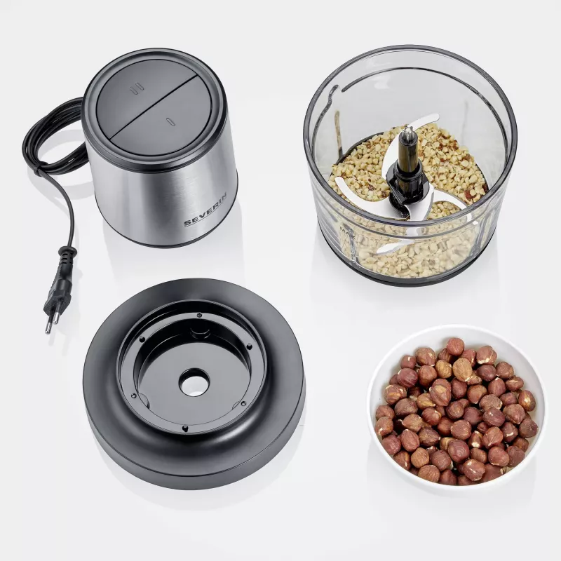 Electric Food Chopper Severin KM 3867 1 L 400 W Black Silver Transparent