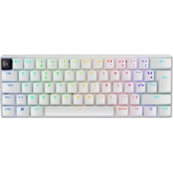 Logitech G PRO X 60 Keyboard Gaming USB + RF Wireless + Bluetooth AZERTY French White (920-011925)