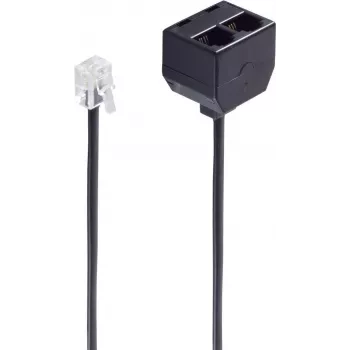 telephone cable ShiverPeaks BS71231 0.1 m Black