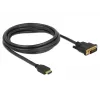 DeLOCK - Video Cable - HDMI / DVI - DVI-D (M) to HDMI (M) - 2,0m - Triple Insulation - Black - Thumbscrews (85654)