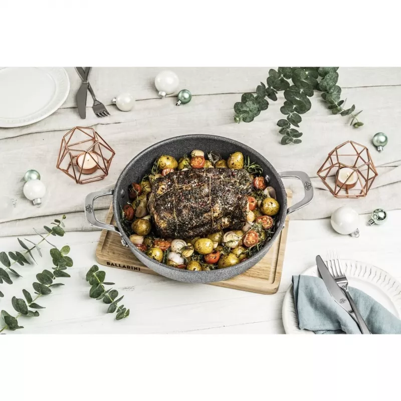 Frying Pan Ballarini Salina Granitium, Deep with 2 handles, Granite, 28 cm 75002-810-0