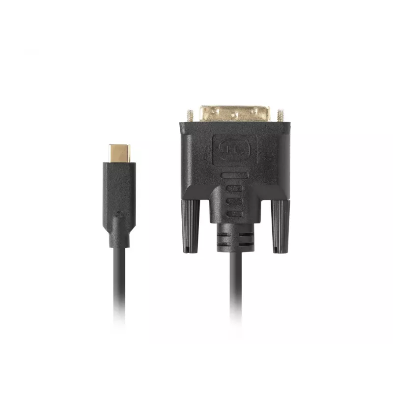 Video cable adapter LANBERG CA-CMDV-10CU-0030-BK, USB Type-C to DVI-D, 3 m, black