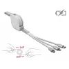 USB Cable DeLOCK 85850 0.98m USB 2.0 USB A USB C/Micro-USB B/Lightning