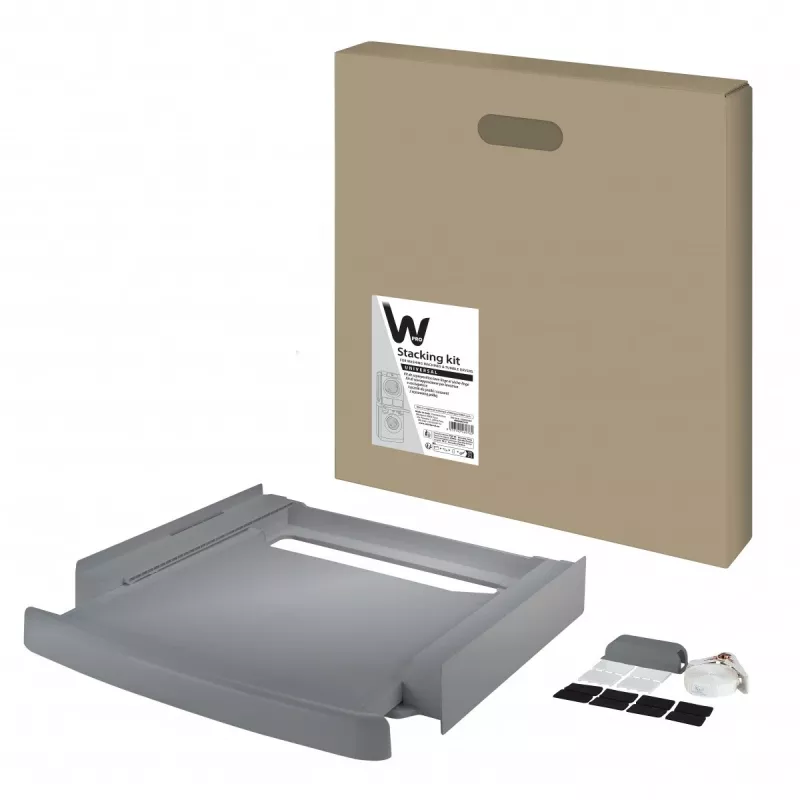 Stacking kit connector WHIRLPOOL C00855467 for 60 x 60 cm washer and dryer, slide-out shelf, belt and anti-slip pads