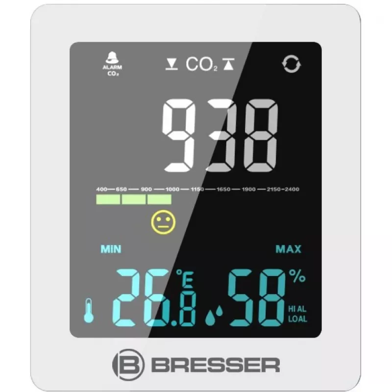 Air Quality Meter Bresser Optics 7004020GYE000 CO2 Temperature 0-50°C