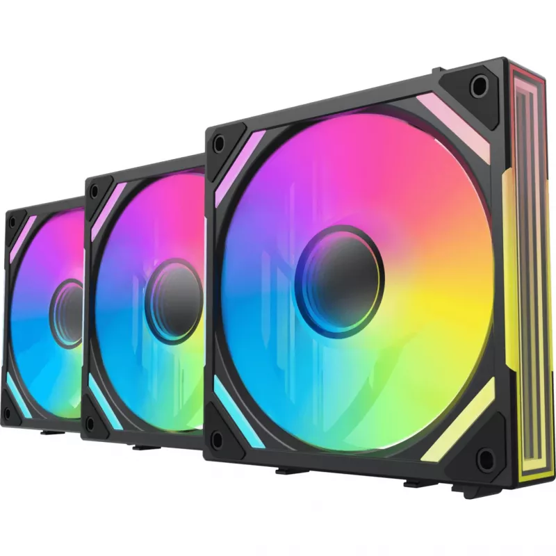 Alpenföhn 84000000228 Wing Boost 4 PWM RGB Case Fans, 120 mm, 500-1800 rpm, 3-pack, Black