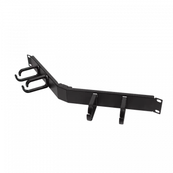 LogiLink 48,30cm (19) Cable Organizer 1U, Angled - cable management panel - Black, RAL 9005 - 1U - 48.3 cm (19)