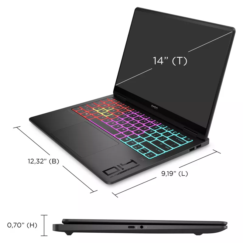 HP OMEN Transcend 14-fb1097ng Gaming Notebook 35.6 cm (14) - Keyboard layout might be German