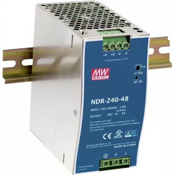 MEAN WELL NDR-240-48 Switching power supply for DIN rail, 240W, 48V 48V, 240W