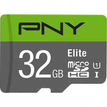 MicroSDHC Card PNY Elite 32GB Class 10 UHS-I P-SDU32GU185GW-GE