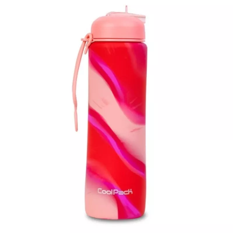 COOLPACK Silicone water bottle Pump 600 ml Girls Pink
