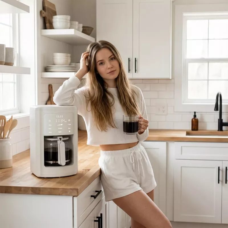 Pour-over Coffee Maker Elle EKCMP301WHEU 1.8L white drip coffee machine
