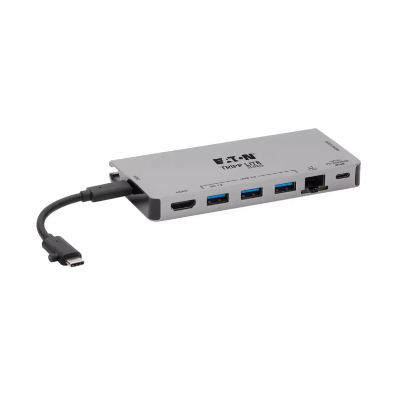 USB-C Dock - 4K HDMI, USB 3.2 Gen 1, USB-A Hub, GbE, Memory Card, 100W PD Charging, Detachable Cord U442-DOCK5D-GY