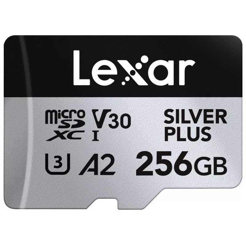 Memory card microSD 256GB C10 A2 U3 V30 205/150MB/s Silver Plus